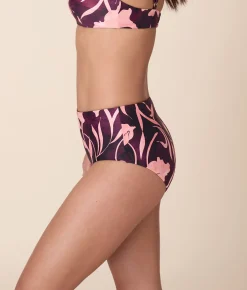 Andie X Lands’ End Tugless High Waist Bikini Bottom - Eco Nylon - Abstract Floral
