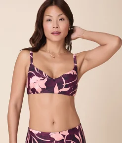 Andie X Lands’ End Tugless Molki Bikini Top - Eco Nylon - Abstract Floral