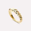 Rope Slim Gold Twist Ring - Ana Luisa