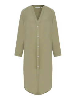 Terra Shirt Dress - Khaki Green