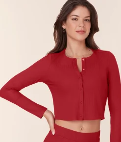 The Augusta Swim Jacket - Eco Ribbed - Flame
