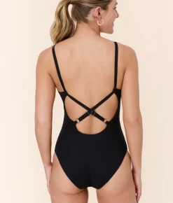 The Crane One Piece - Eco Ribbed - Black - Classic