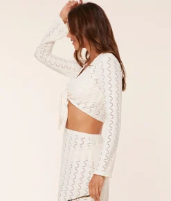 The Crete Jacket - Scallop Crochet - Gardenia