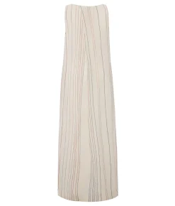 The Handloom Day Break Dress - Natural With Stripes