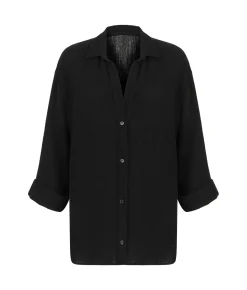 The Handloom Echo Maxi Shirt - Black