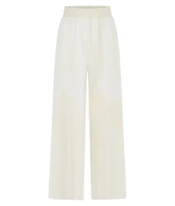 The Handloom Skye Palazzo Pants - Natural With Stripes