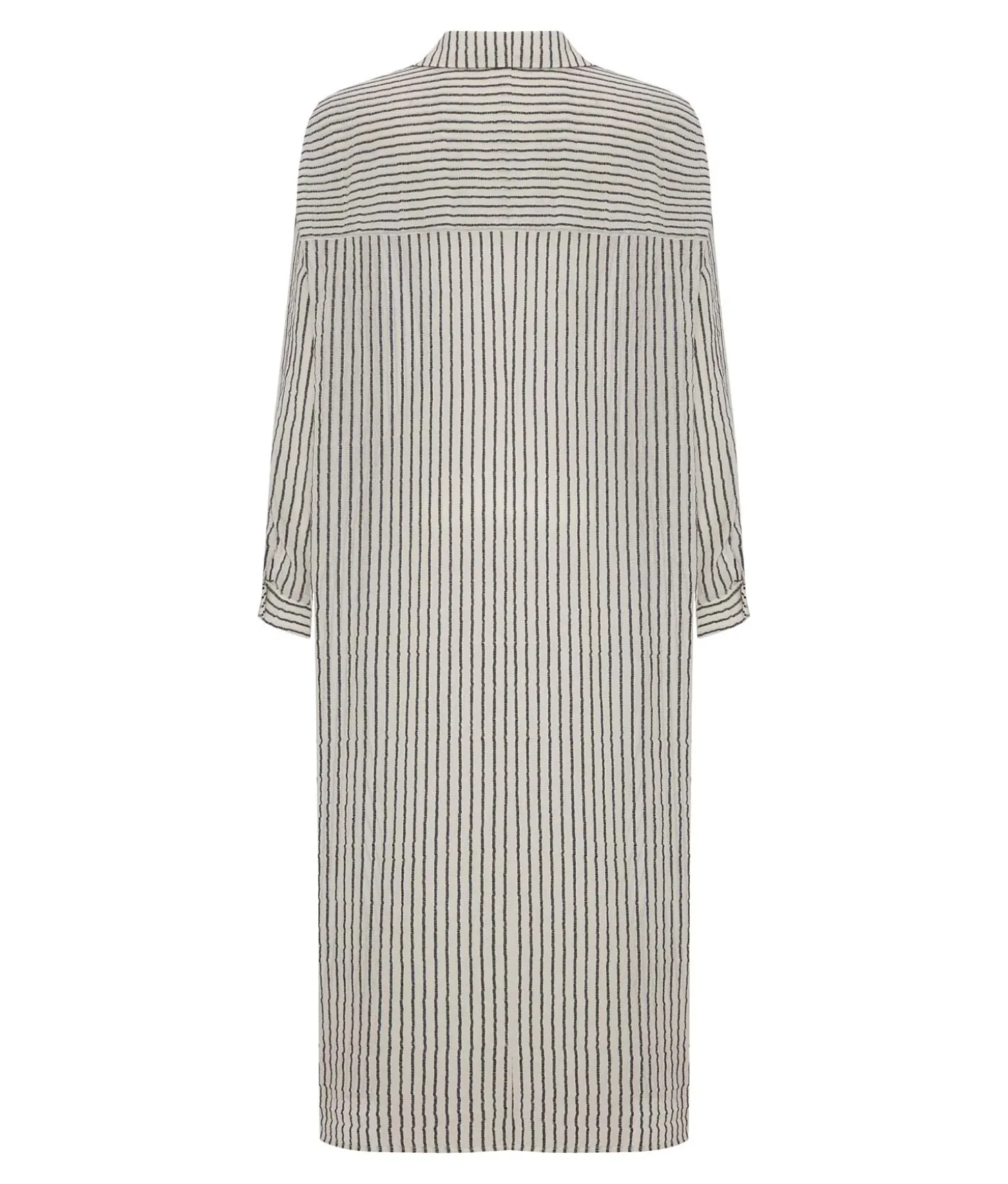 The Handloom Voyage Shirt Dress - Black Stripes