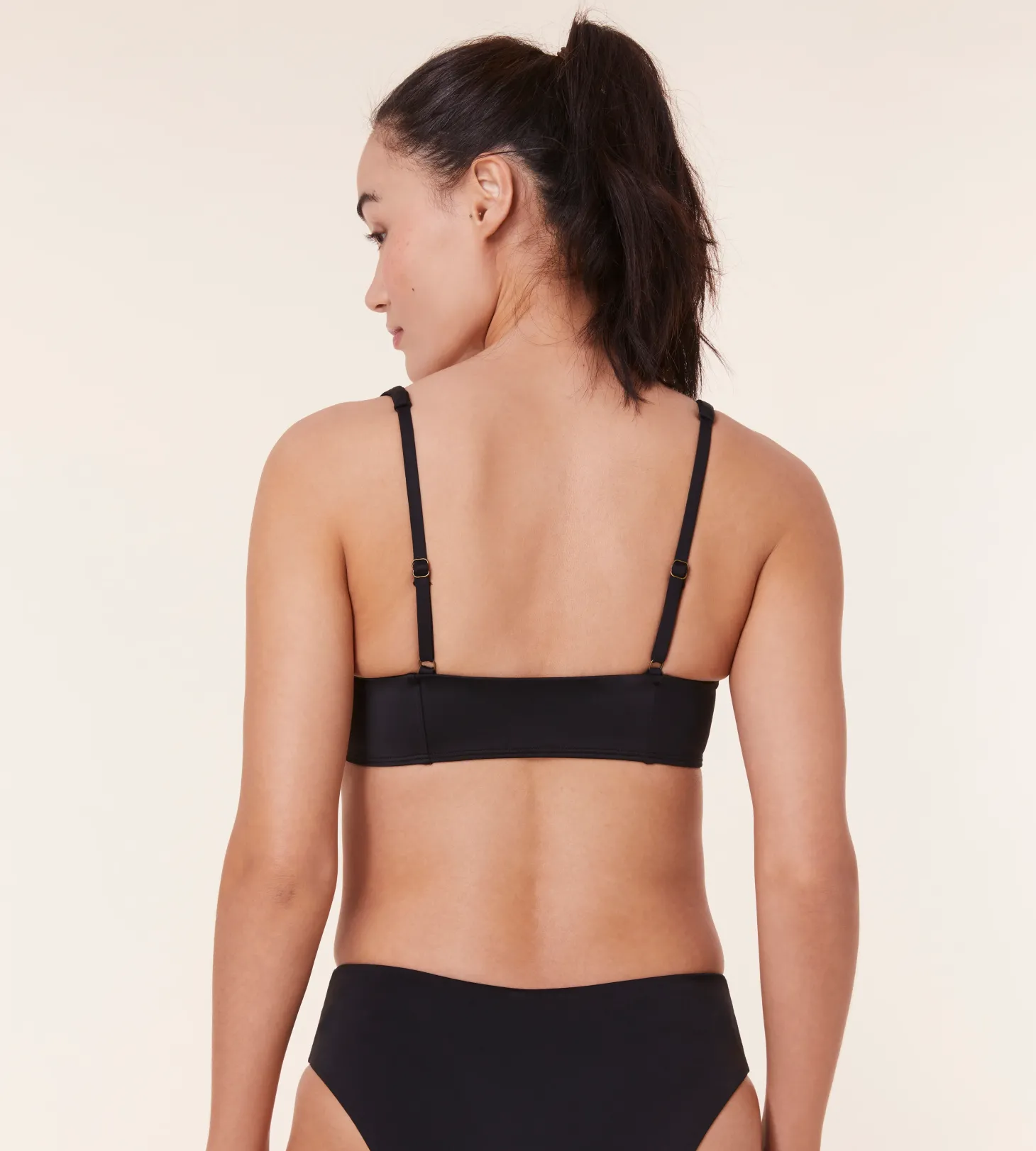 The Havana Bikini Top - Flat - Black