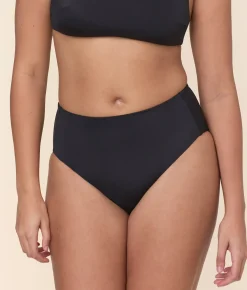 The High Rise Bikini Bottom - Eco Nylon - Black