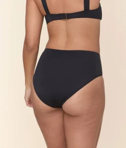 The High Rise Bikini Bottom - Eco Nylon - Black