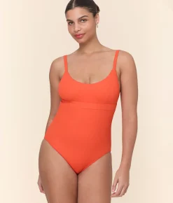 The Honolulu One Piece - Eco Ribbed - Vermillion - Classic