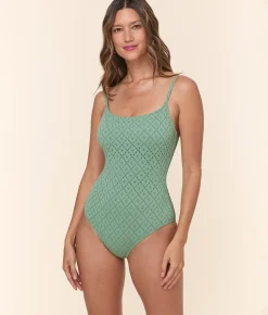 The Jetties One Piece - Eyelet - Eucalyptus - Classic