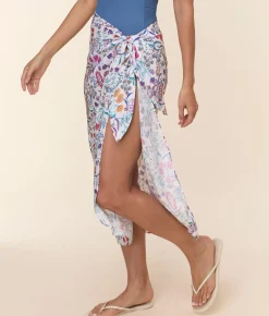 The Long Flores Sarong - Lightweight Rayon - Botanical Floral