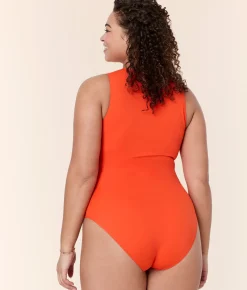 The Malibu One Piece - Eco Nylon - Vermillion - Classic