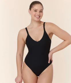 The Marco One Piece - Eco Ribbed - Black - Classic