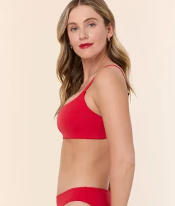 The Maui Bikini Top - Flat - Cherry Red