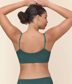 The Maui Bikini Top - Textured Weave - Seaweed