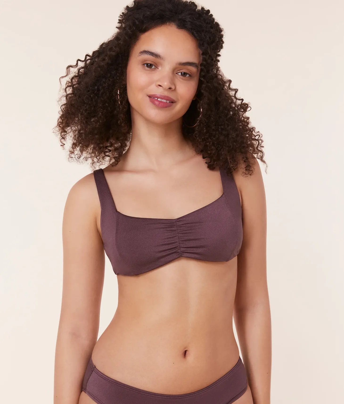 The Nadi Bikini Top - Satin - Licorice