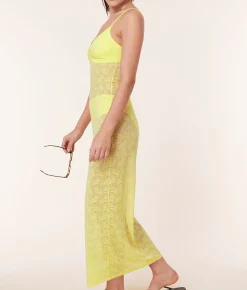 The Nadi Dress - Floral Lace - Limeade