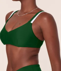 The Rockley Bikini Top - Eco Nylon - Pesto