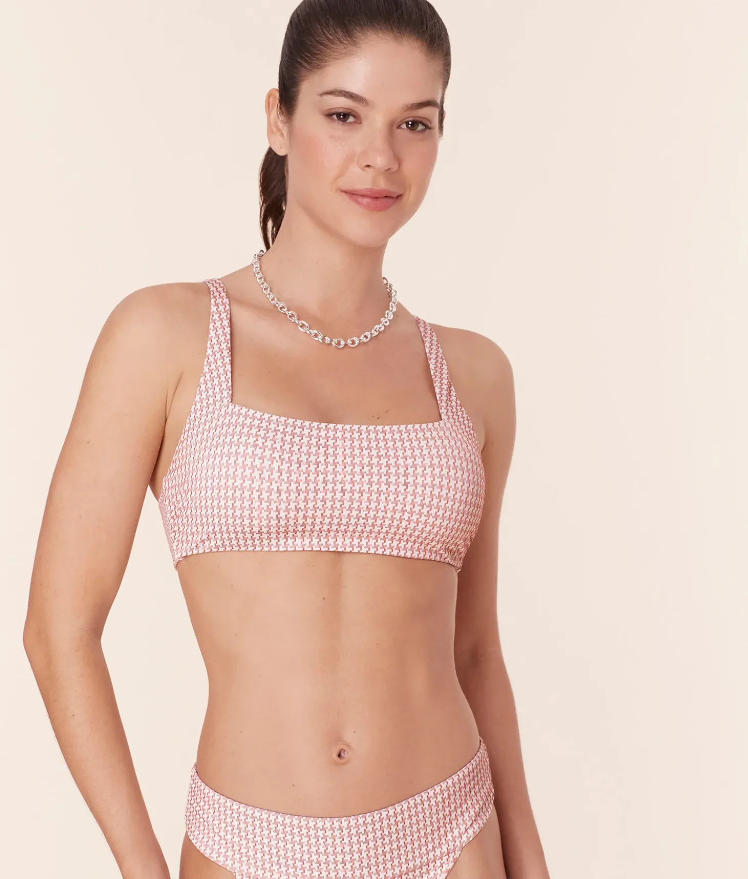 The Rye Bikini Top - Houndstooth - Koi