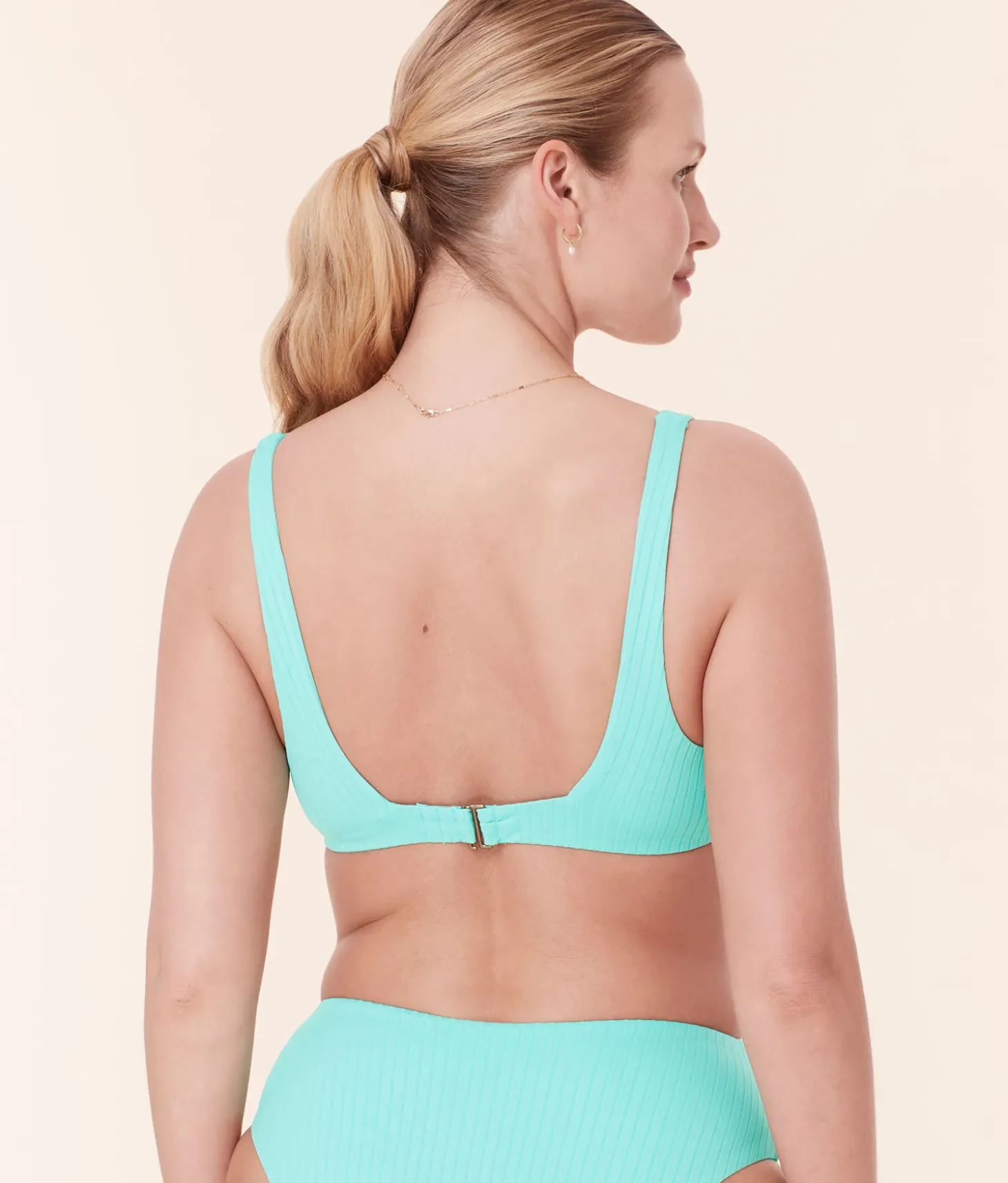 The Rye Bikini Top - Wide Rib - Opal