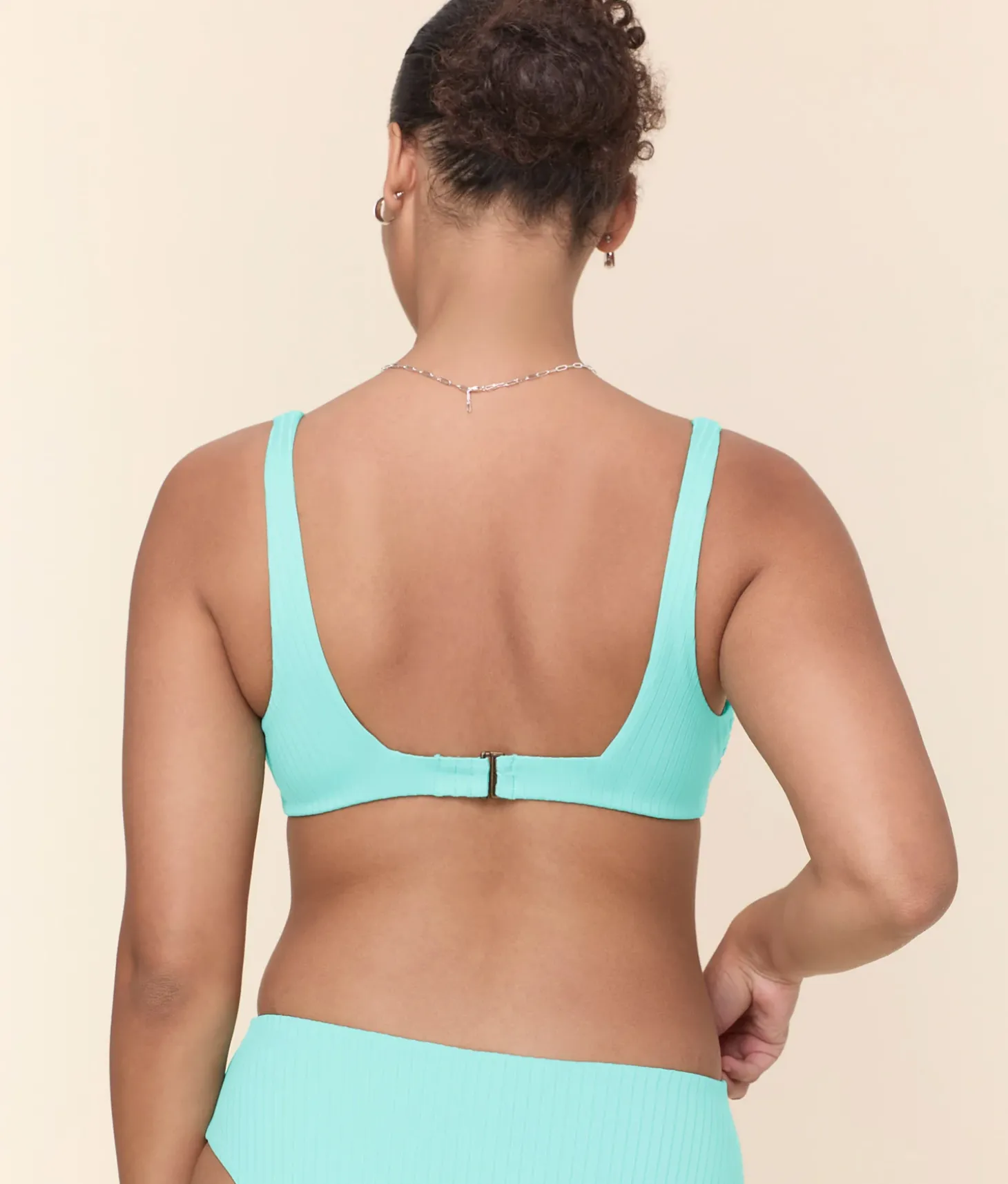 The Rye Bikini Top - Wide Rib - Opal