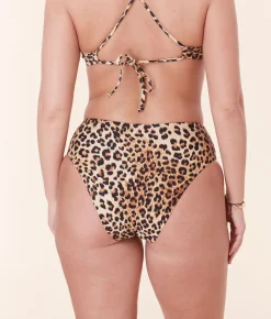 The 90s High Waist Bikini Bottom - Eco Nylon - Leopard
