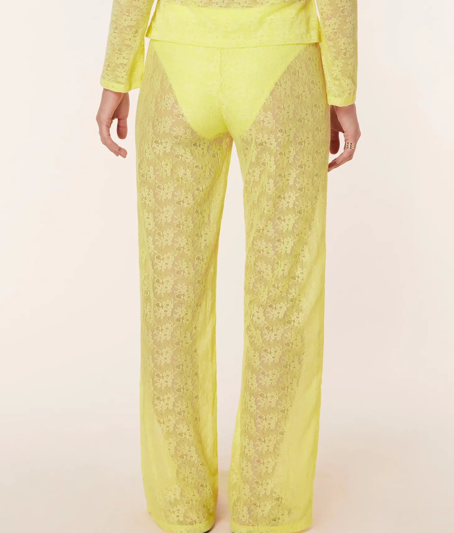 The Suva Pant - Floral Lace - Limeade